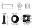 M6 Cage Nuts Kit with Screws &amp; Washers – Pack of 50 (Rack Mount Hardware)